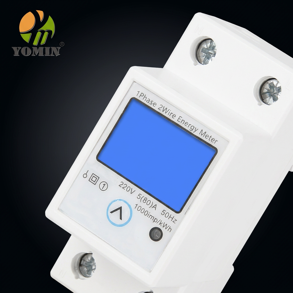 Single Phase 2Wrie Din Rail Digital Energy Power Meter Showing Electricity Digital Electric Energy Meter for Alternating Current