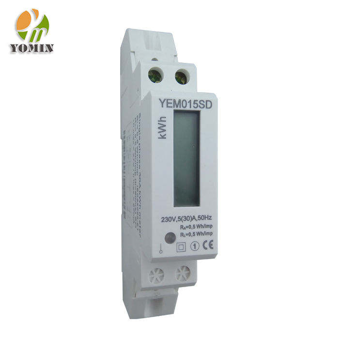 LCD Display 5(30)A Active Net Metering 35mm DIN Rails Electricity Smart Electric Single Phase Energy Meters with Counter