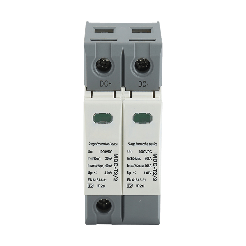 T2 2P PV Solar Surge Protector 1000V Rated Voltage 40KA Max Current Capacity 3P Solar Protector TUV Certified New Energy System