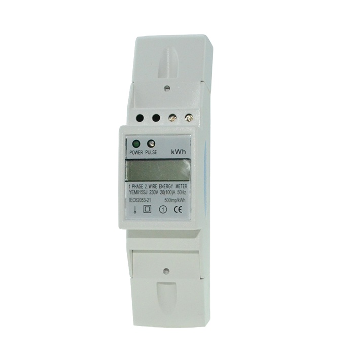 ISO 9001 Factory YEM015SJ Single Phase Electronic Energy Meter Din Rail LCD Display Power Energy Meter