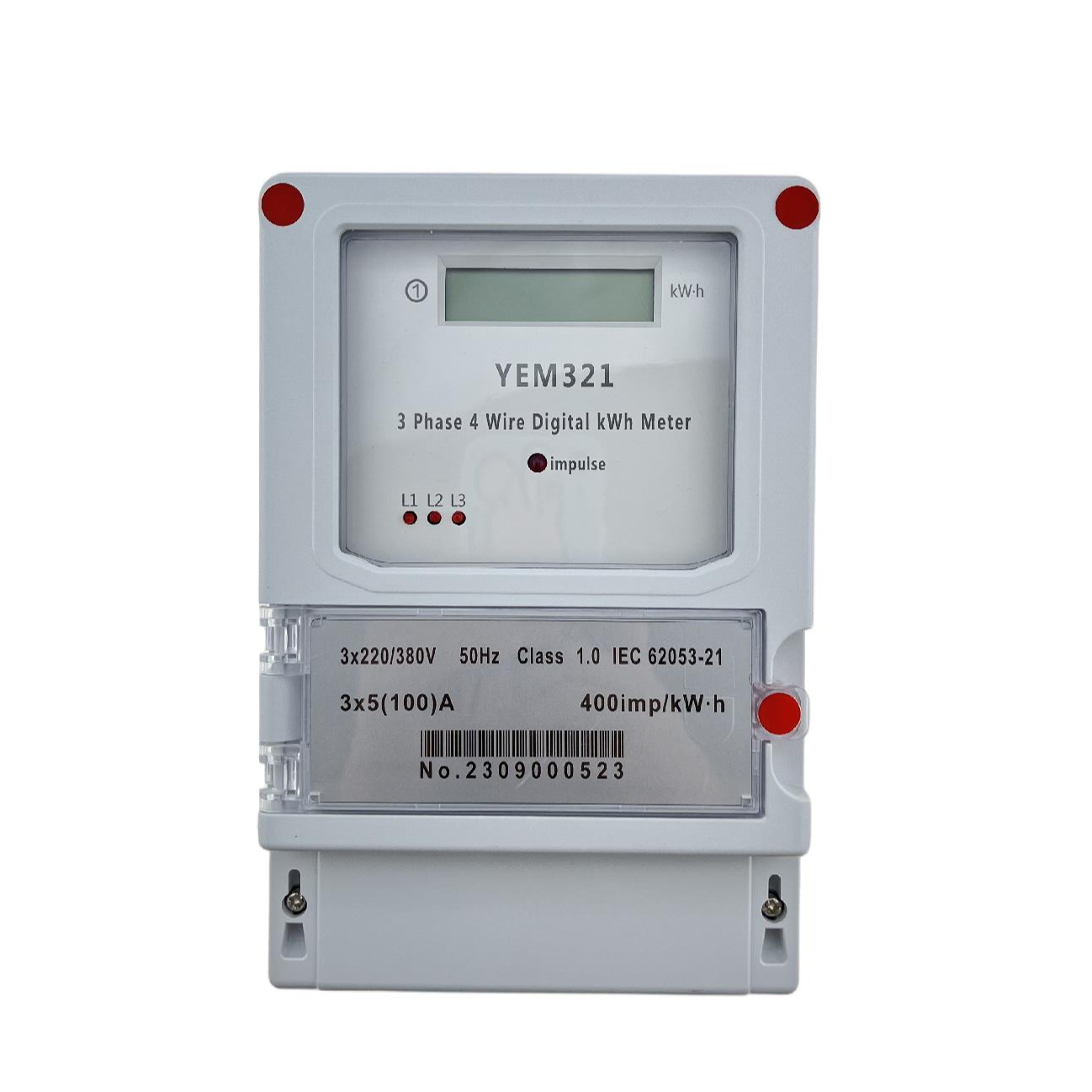 YEM321 380V Digital KWH Meter Power Meter 3 Phase 4 Wire Energy Meter With LCD Display for DIN Rail Installation