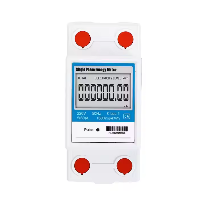 80A Maximum Current RS485 Communication kWh Power Consumption Din Rail Frequency Energy Meter Single Phase Energy Meters