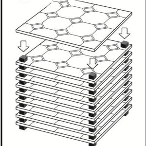 Plastic small square rubber particle square cushion block gasket