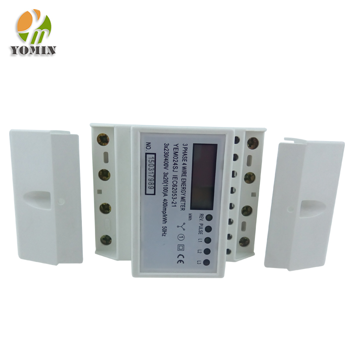 35mm 100A Din Rail Type Digital Only Three Phase Electricity Meter Energy Meter for Measuring