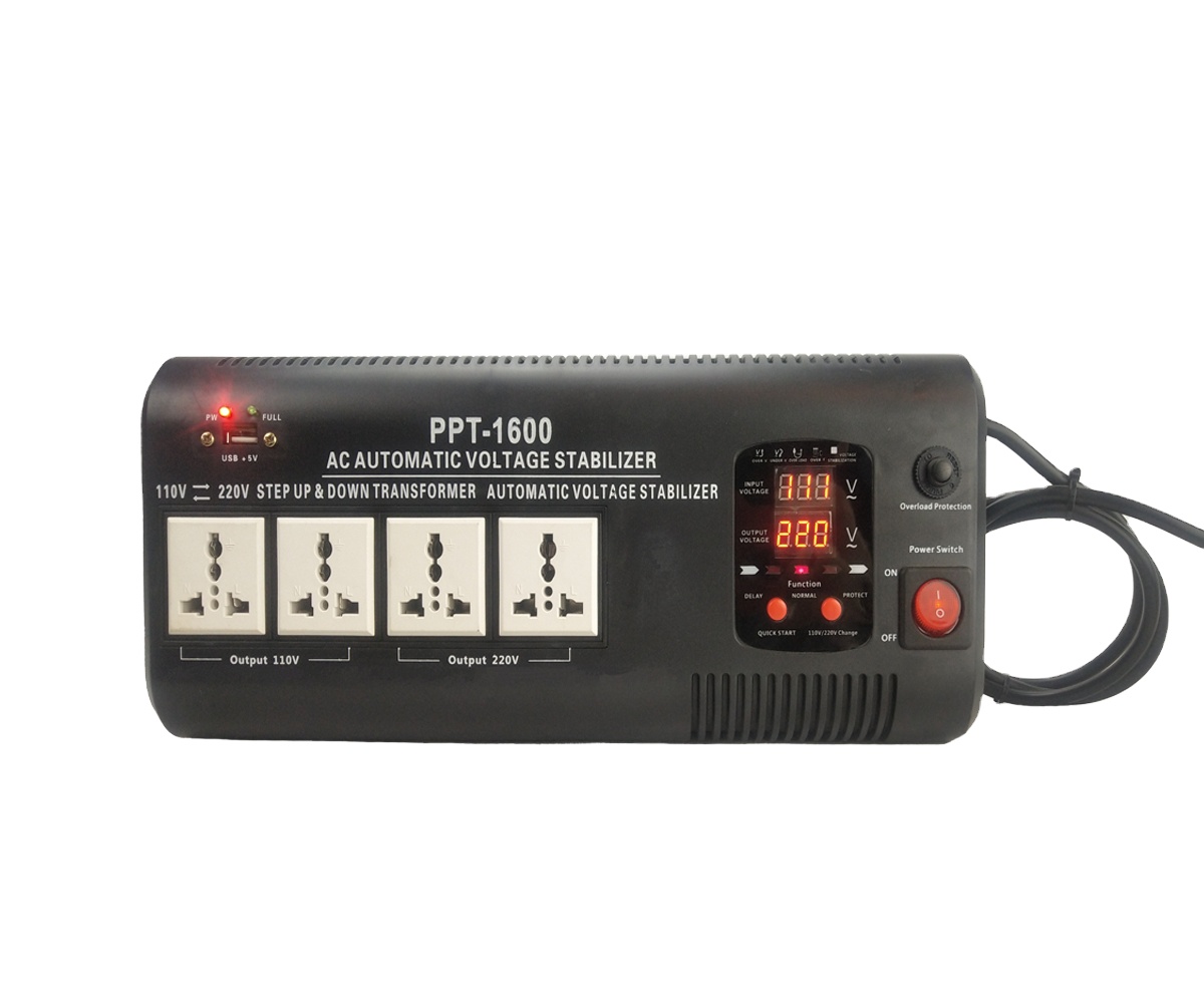 High-quality 1600VA PPT Series Automatic 220v Intelligent Automatic Voltage Regulation and Stabilizer Voltage Stabilizer