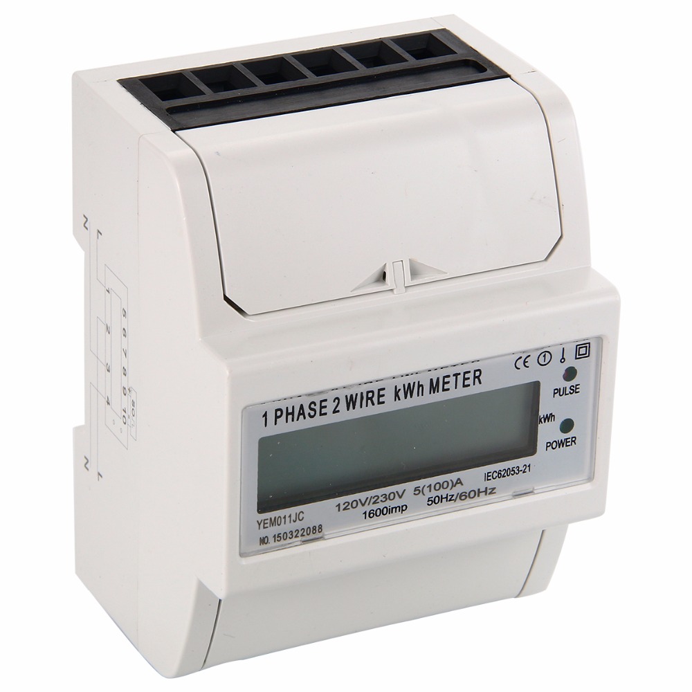 China Factory Digital Active 4 Modules 35mm DIN Rail New Type Din Rail 4p Smart Watt-hour Meters Energy Meters with Lcd