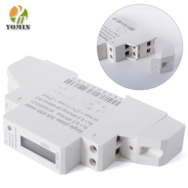 Single-Phase Two-Wire 1-Pole Digital KWh LCD Display Electronic Power Energy Meter