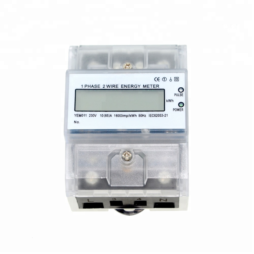 Electricity Rail Energy Meter LCD Display 50HZ/60HZ Power Single Phase Din Rail Digital Smart Electric Meters