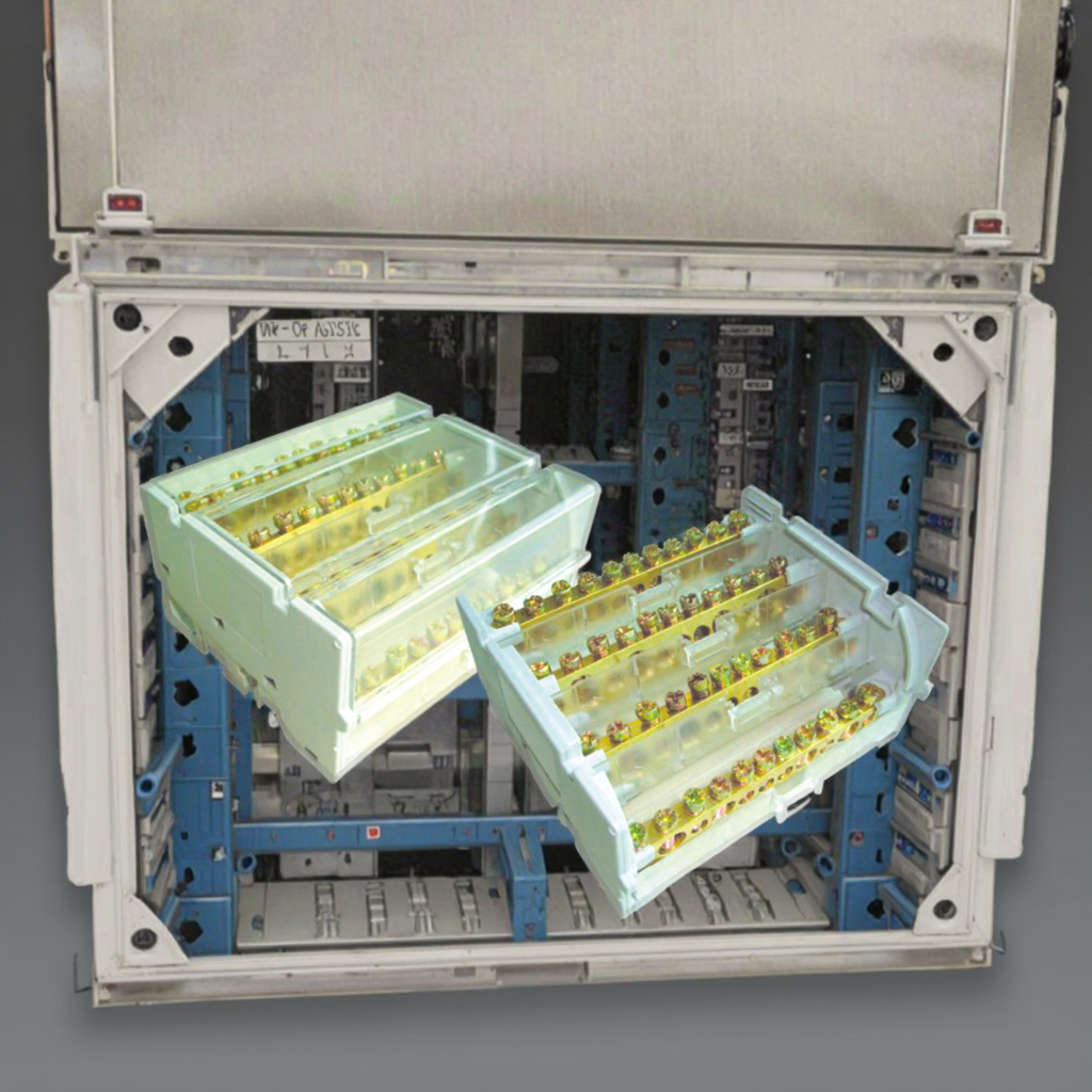 Electric Terminal Block Connector With Brass Screw Made of Durable PC & PA Material