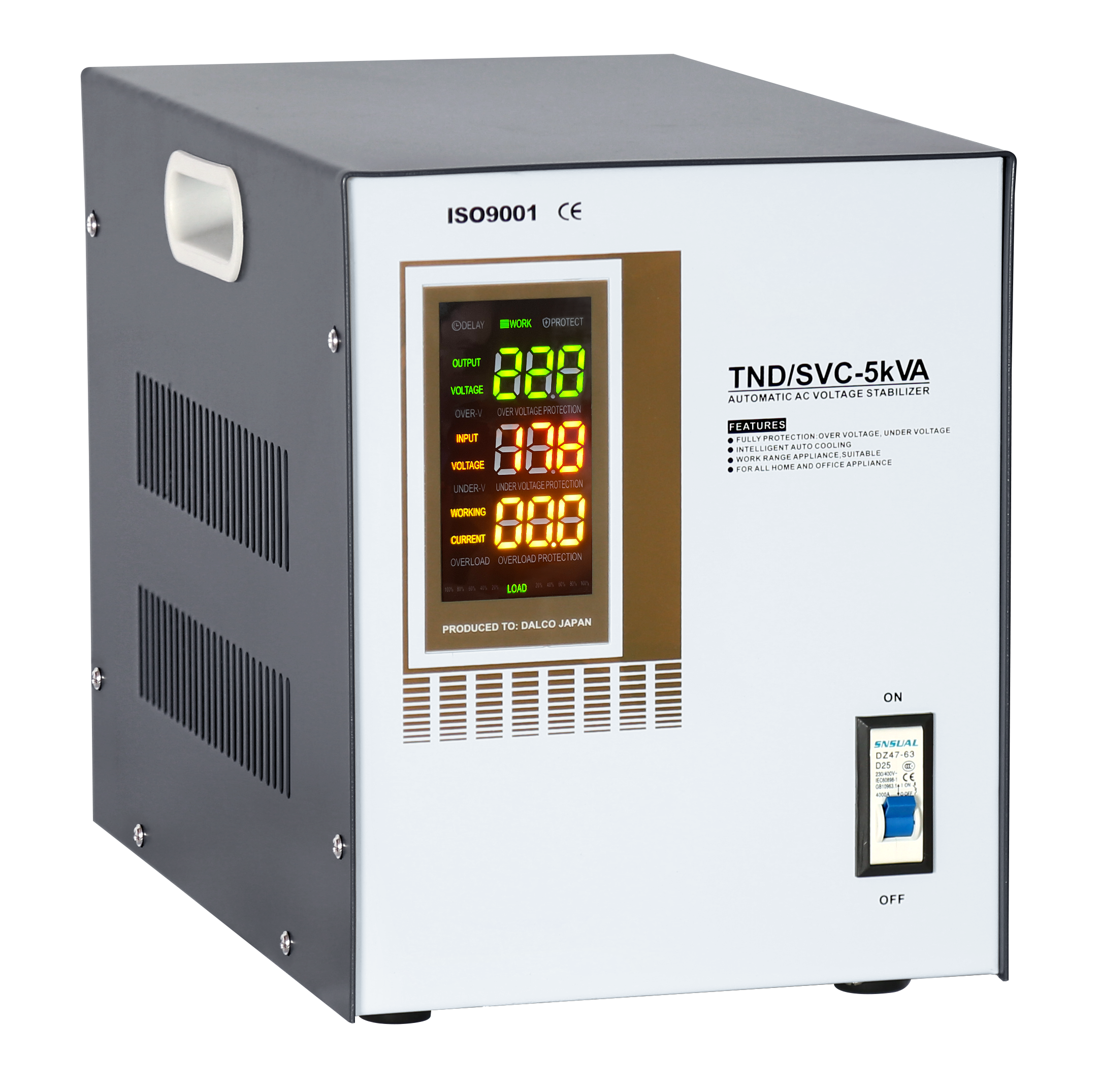 Single Phase AC 5KV TND Type Automatic Stabilizer Voltage Regulator Voltage Stabilizer