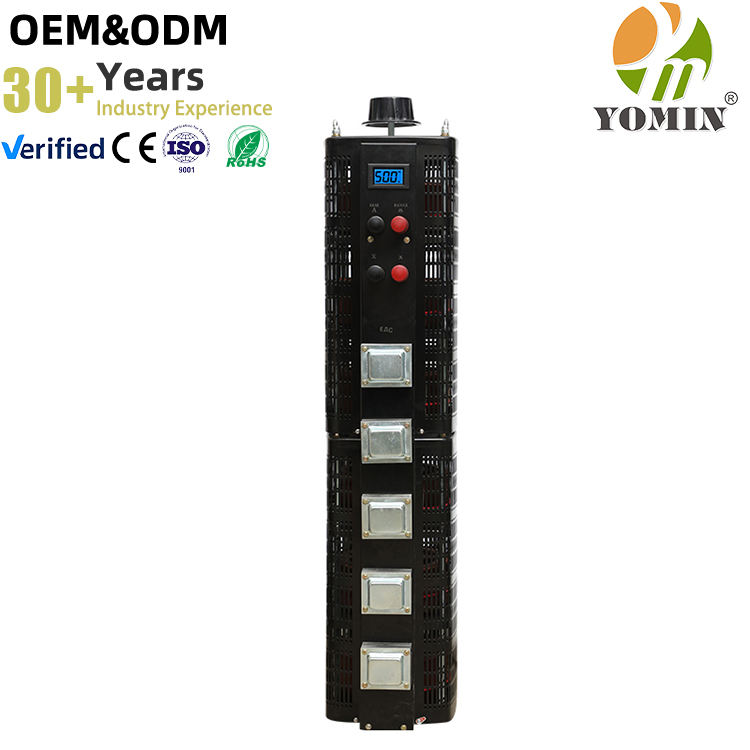 TSGC2-40KVA Three-Phase Contact-Type Copper AC Current 0-450V Output Voltage Stabilizer Variac Transformer with LED Display