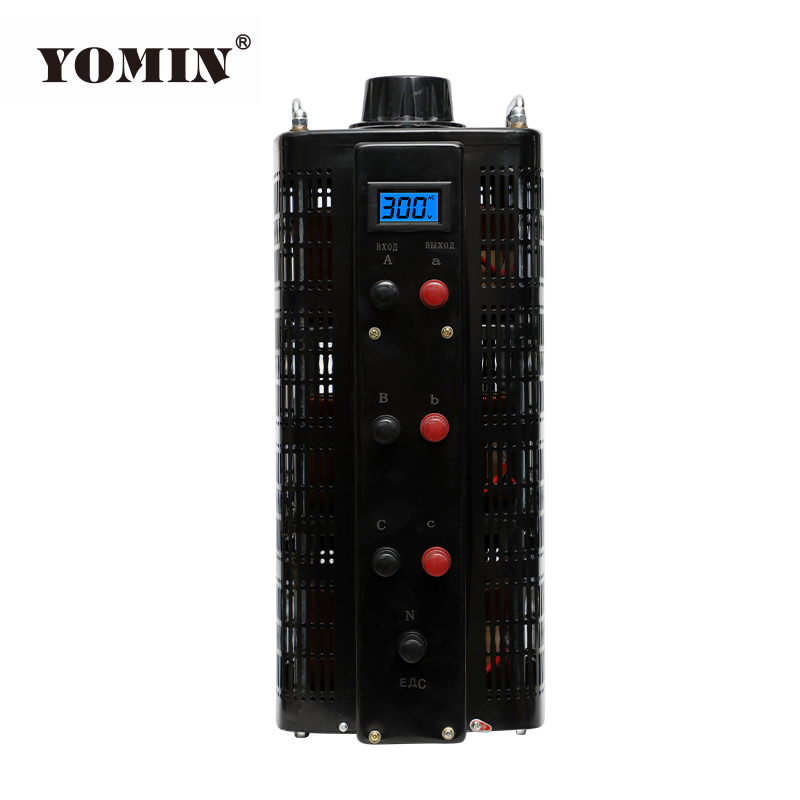TSGC2 30KVA Industrial SVC Regulator Automatic 50Hz Black Three-Phase Copper Voltage Transformer with LCD Display 380V AC