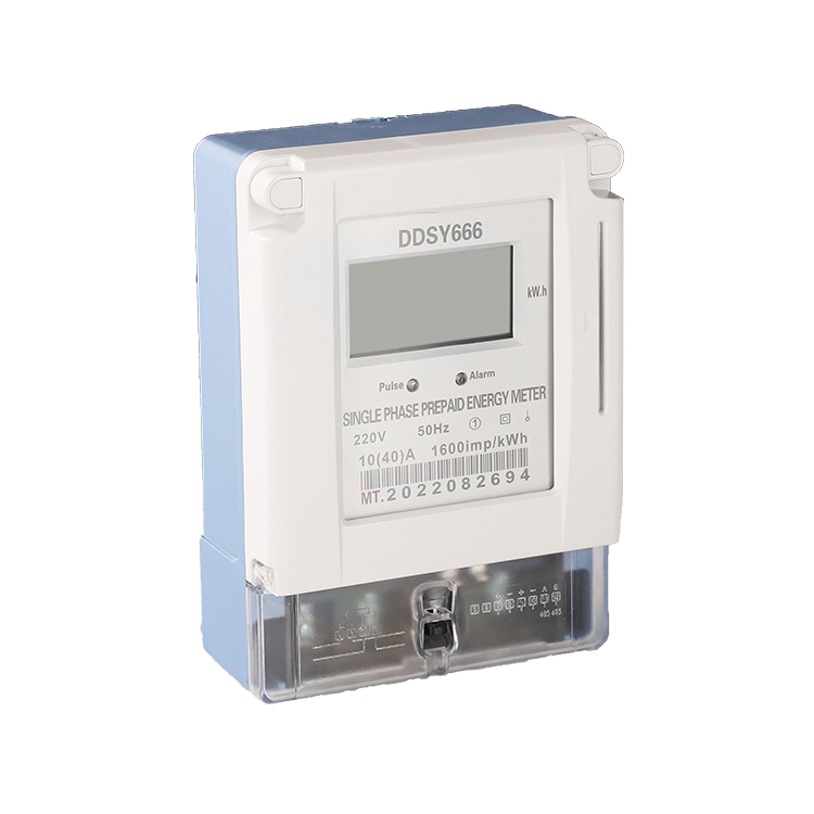 Single Phase 220V Electronic Prepayment Kwh Meter LCD Display Digital RS485 Communication IC Card Prepaid DIN Rail Energy Meters