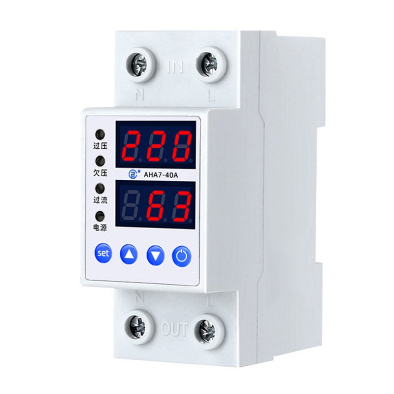 High Quality Adjustable Over Under Voltage Protector Single Phase Electric Power Protector Made of PC DC Current Type