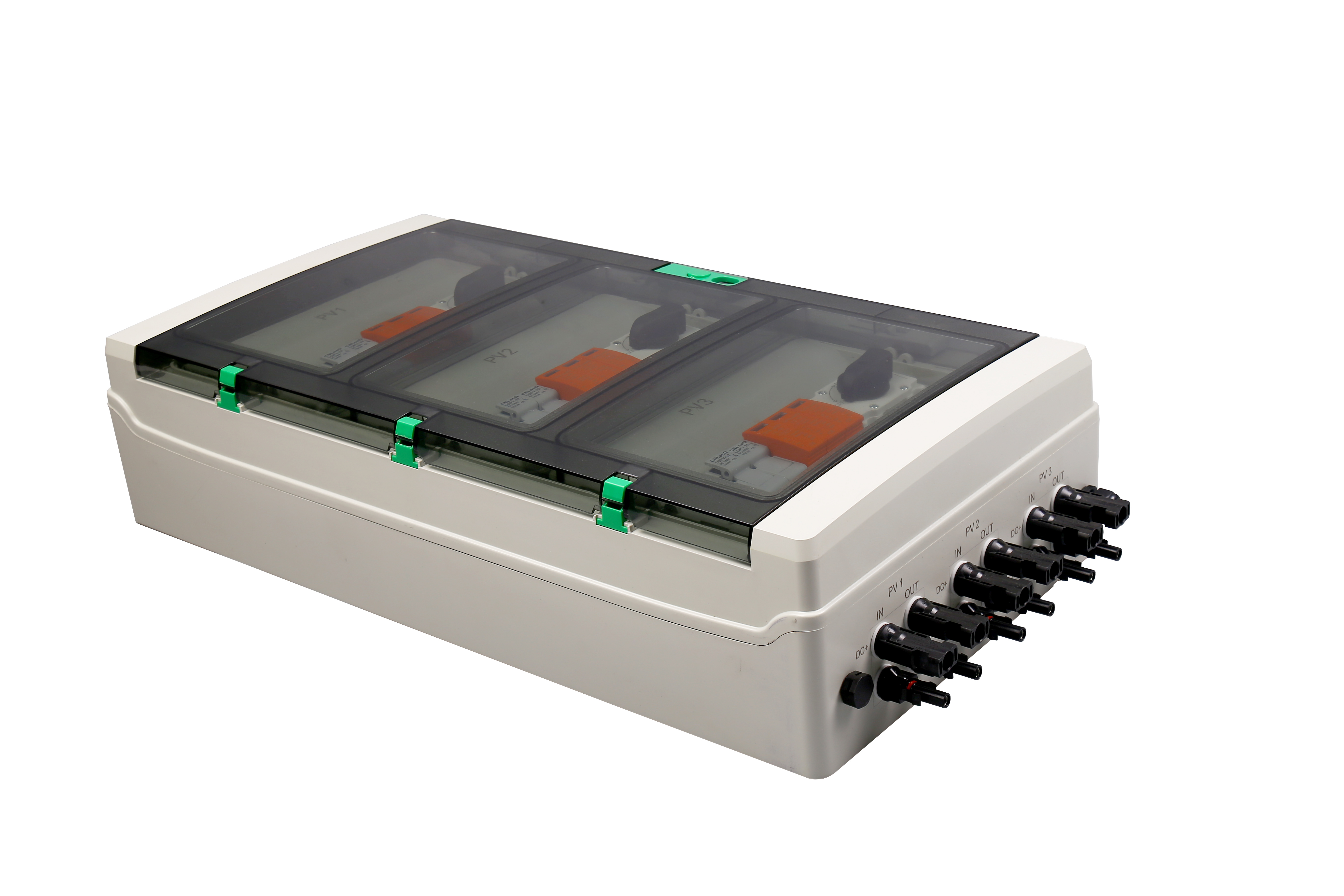 1000V Waterproof Plastic Solar PV AC + DC Combiner Box 3 Input 3 Output String Junction Certificate Solar Cooker Freezer
