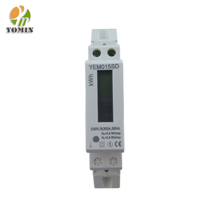 Factory Compact DIN Mount Energy Monitor Single Phase Electronic Din Rail Energy Meter LCD Display Kilowatt kWh Energy Meter
