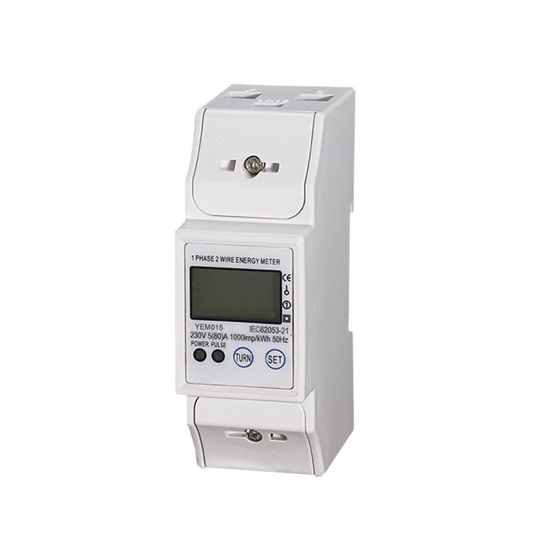 New Single-Phase DIN-Rail 2P Modbus Electric Power Meter LCD Digital Energy Meter with RS485 for Home or Office Use