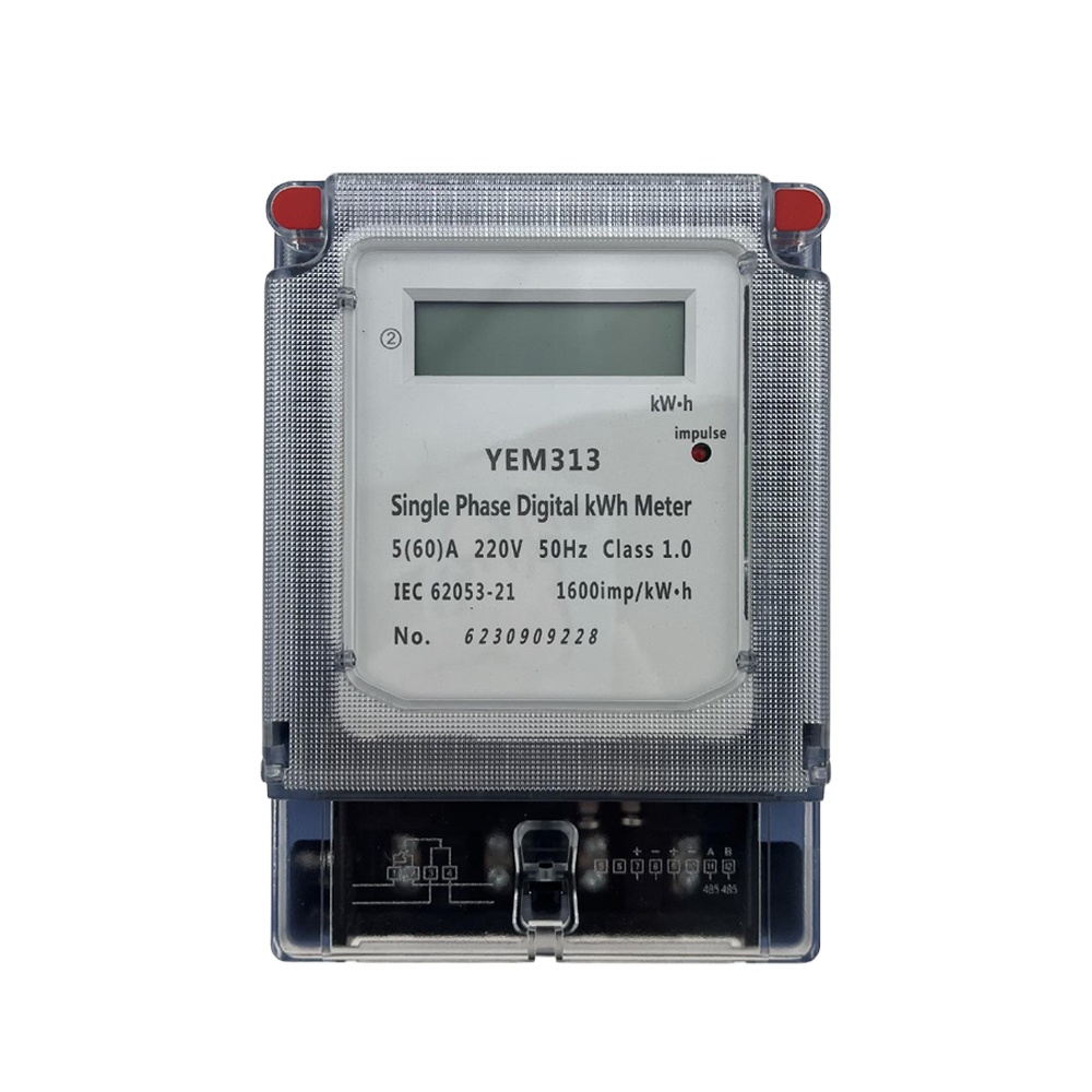 Miniature Navigation Display LCD Digital Power Meter Electric Meter Easy DIN Rail Installation Single Phase KWH Meter