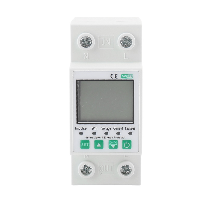 WiFi-enabled Digital Smart Energy Meter Single-Phase Electric Consumption Light Counter with Wireless Remote Control