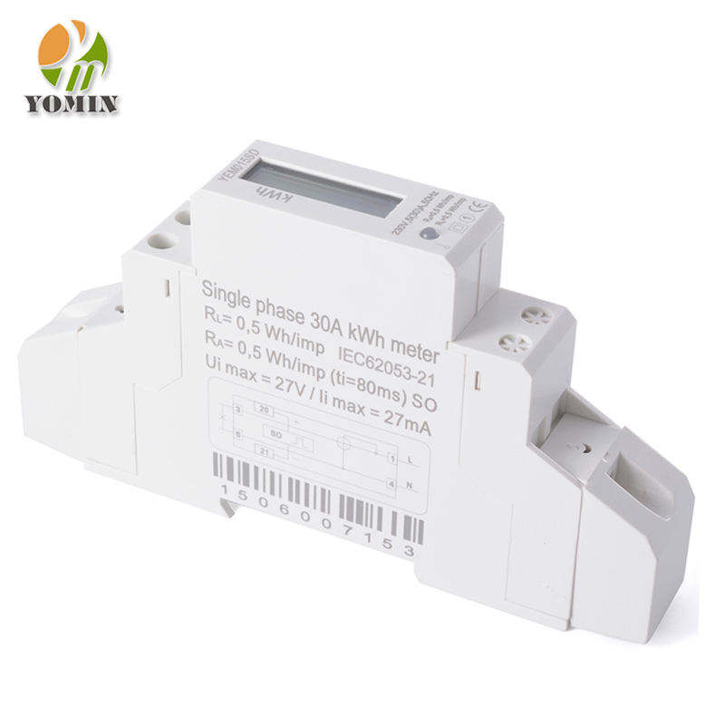Electricity Analysis 1P Single Phase 230V Din Rail Digi 30A LCD Energy Monitor KWH Watt Hour Energy Meter