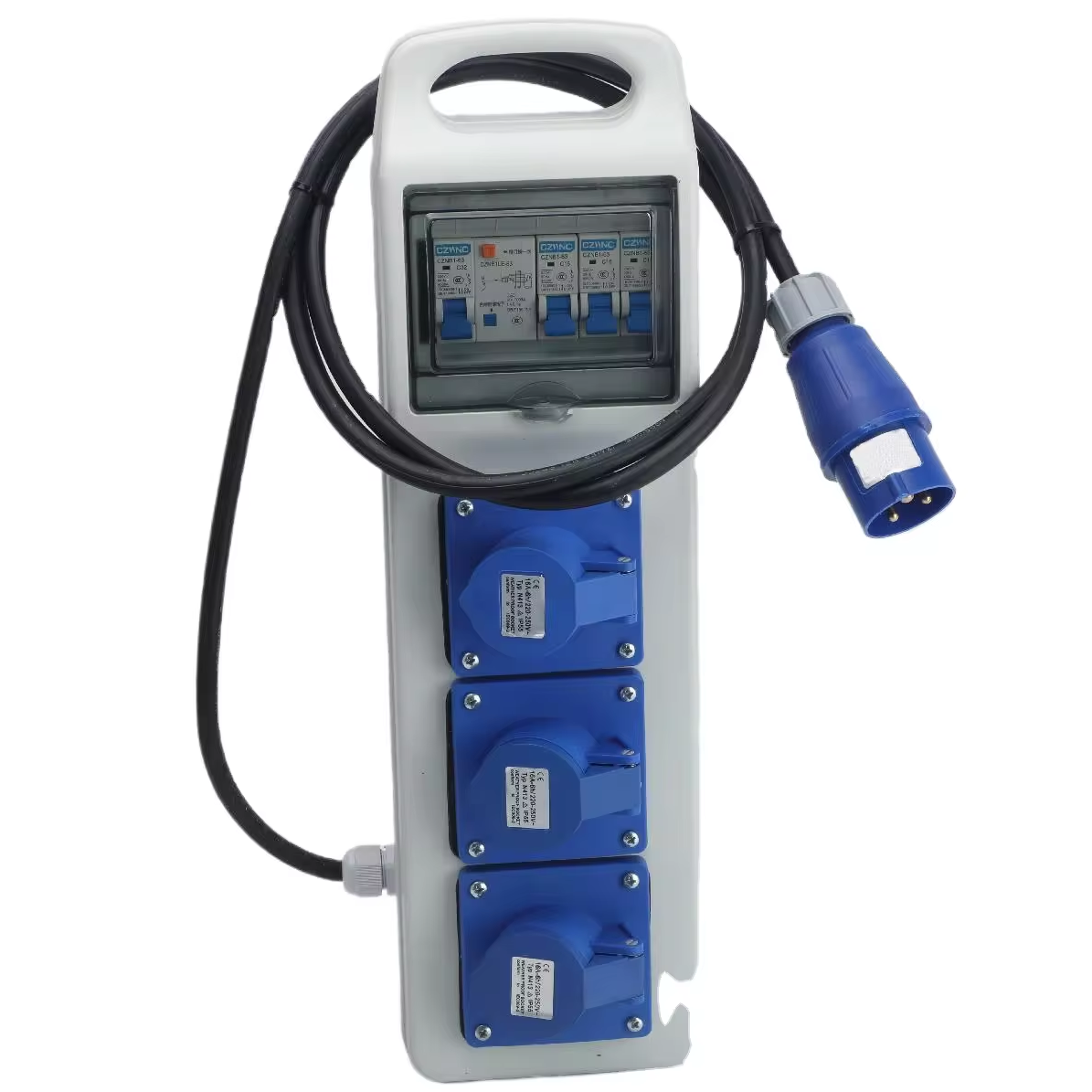 Customize Portable Power Socket Distribution Box With Industrial Plug