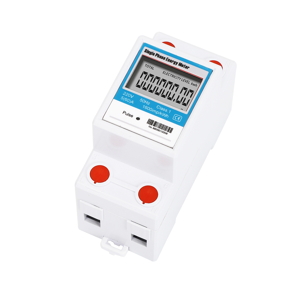 200V Single Phase Din Rail kwh Frequency Power Meter KWh Power Consumption Digital Energy Meters
