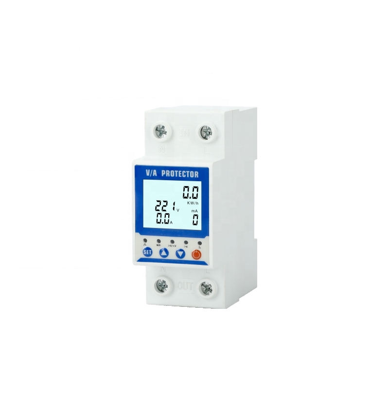 Single Phase 63A Voltage Protector WIFI Access 230V DC Power Supply 220V Output Electric Digital Over Under Voltage Protector
