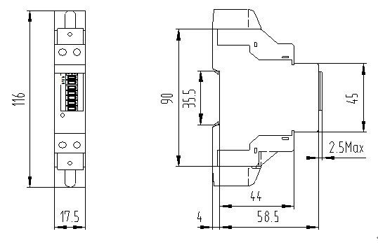 Analog Display Single Phase Communication 32A Current Frequency Din Rail KWH Meter Digital Electric Smart Energy Meters