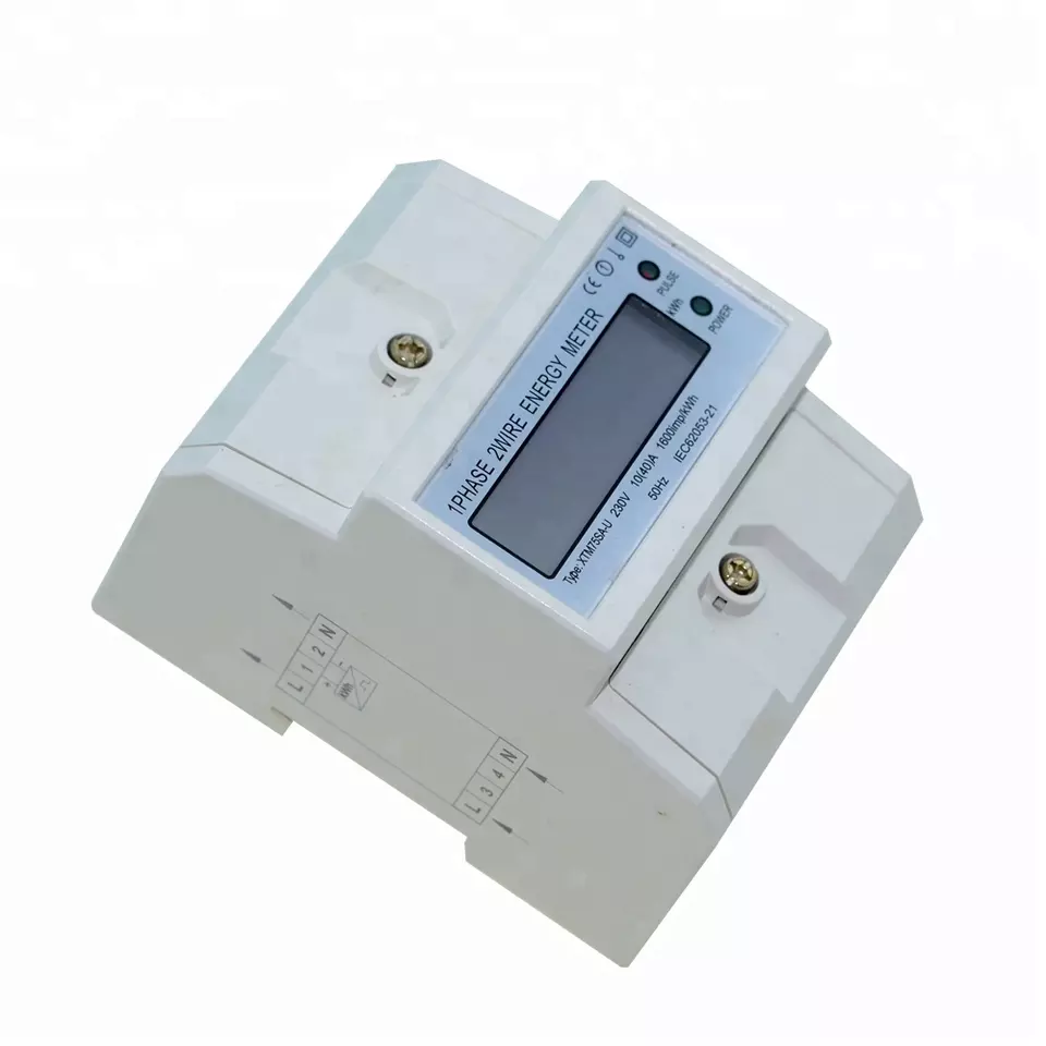 Digital Electricity Meter Single Phase Din Rail Energy Meter