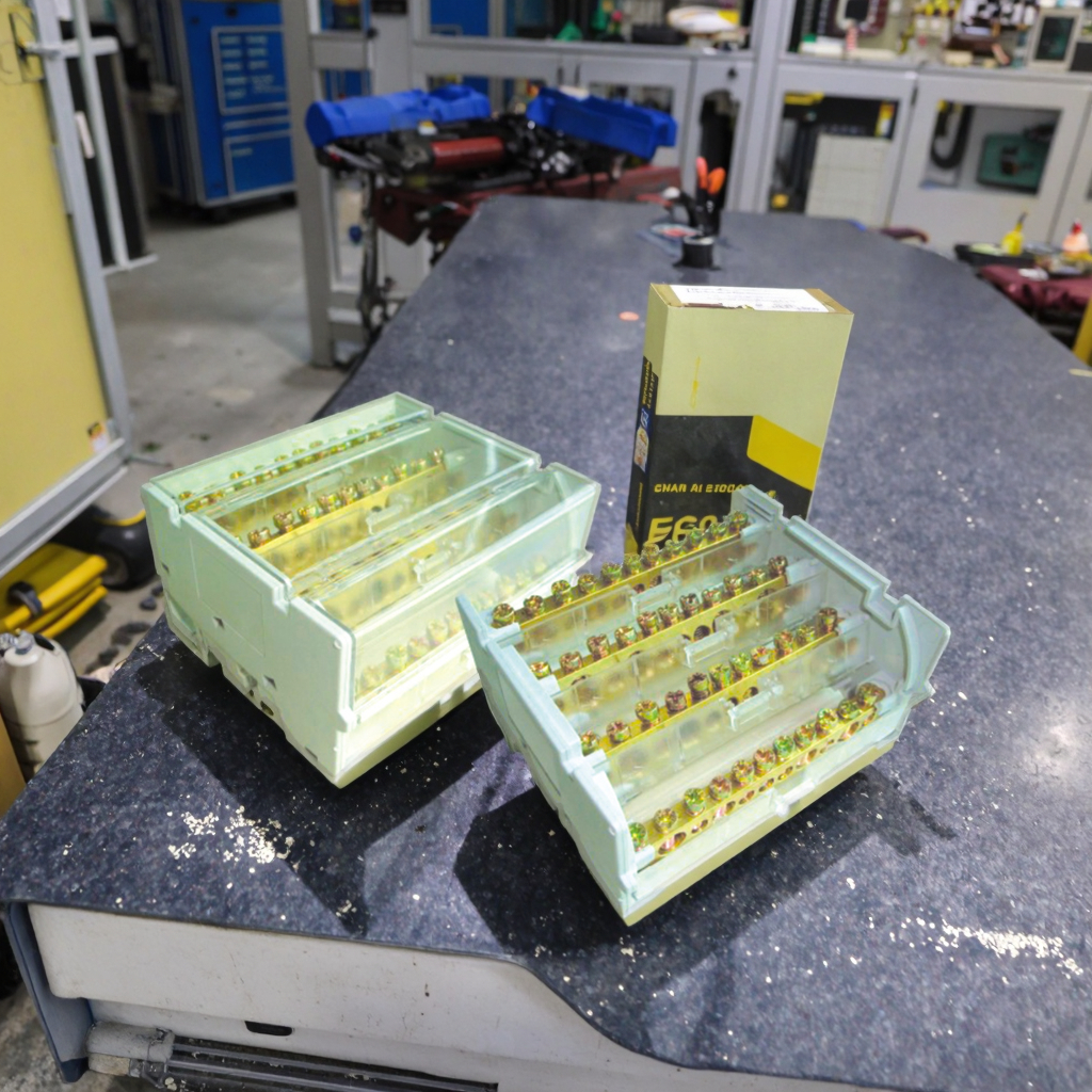 Electric Terminal Block Connector With Brass Screw Made of Durable PC & PA Material