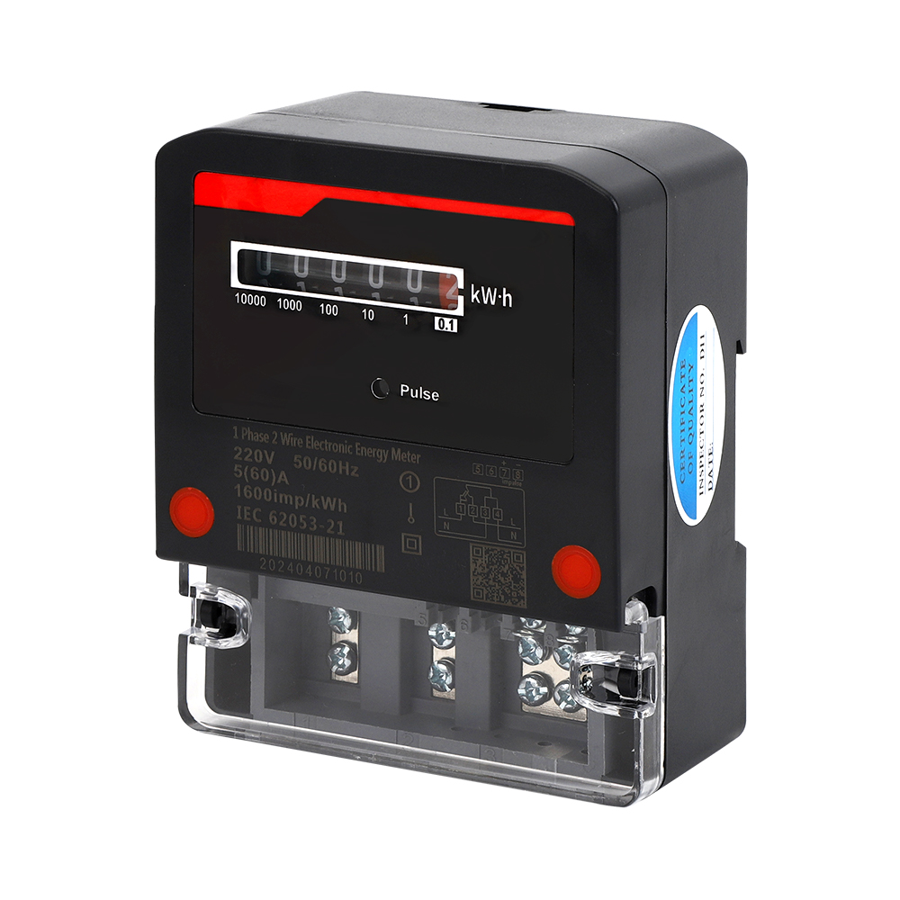 Intelligent High-precision 220V 5(60)A LCD Single Phase Two Wire Electronic Energy Meter Household Power Meter