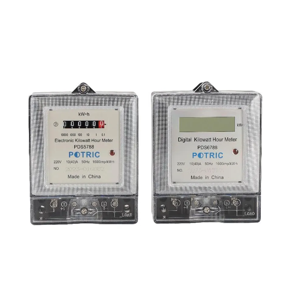 220V Single Phase Watt Kwh Wattmeter Monitor Digital Kilowatt Hour Electricity Digital Power Electric Energy Meters
