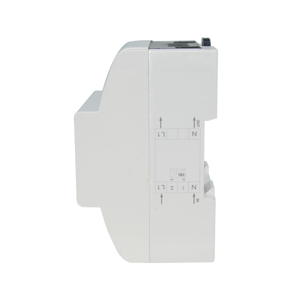 Rail-Mounted Electronic Single Phase LCD Display Transparent Cover and Backlight Safety-Compliant Energy Meter