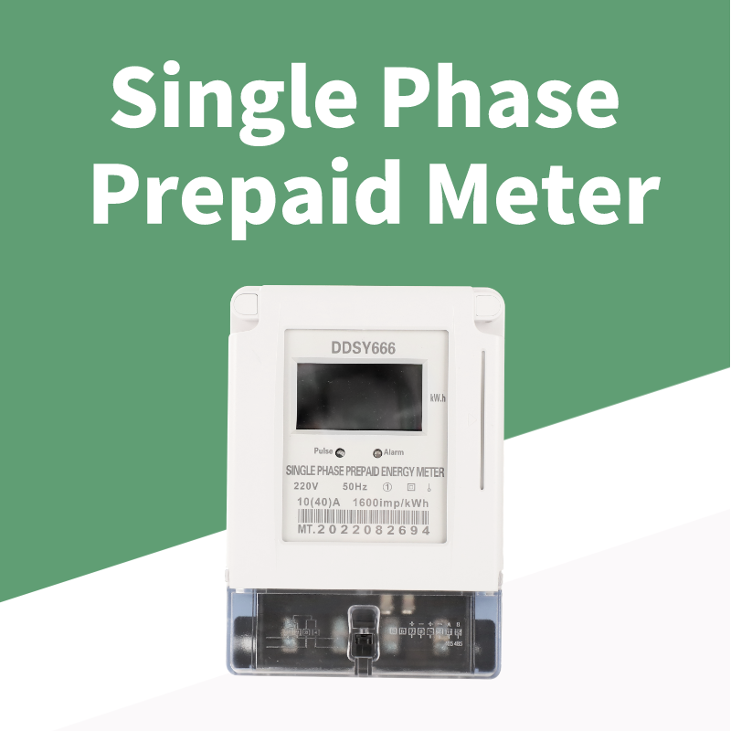 Single Phase 220V Electronic Prepayment Kwh Meter LCD Display Digital RS485 Communication IC Card Prepaid DIN Rail Energy Meters