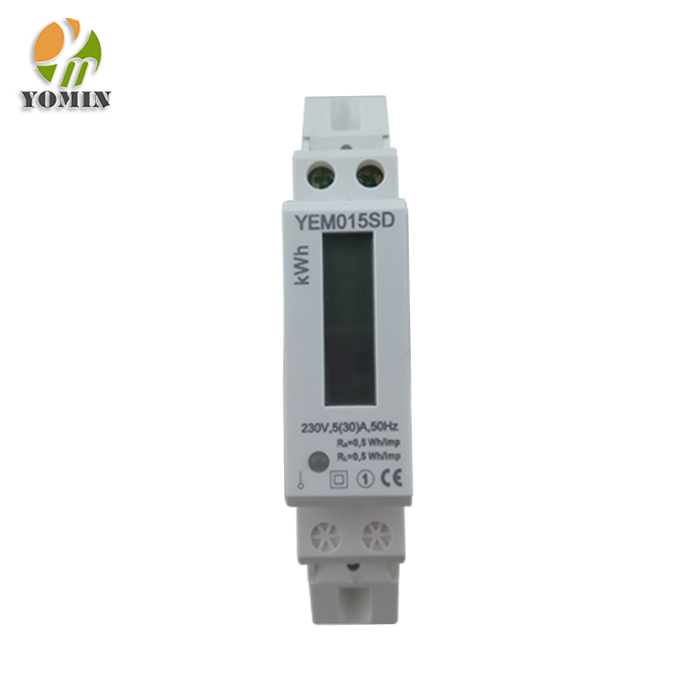 Factory Single Phase 230V 30A Household Electronic Din Rail Energy Meter LCD Display Kilowatt kWh Energy Meter Power Meter