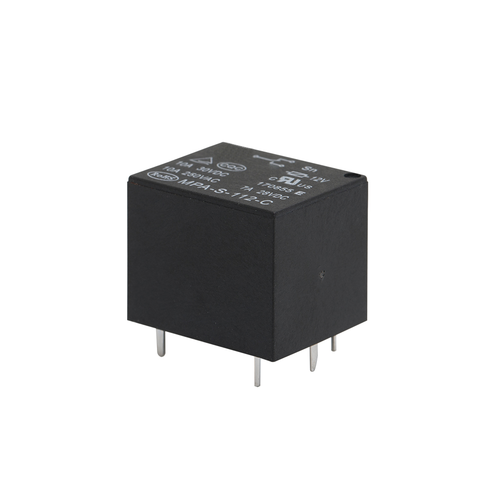 Miniature 12V/24V Black Power Relay Electromagnetic Theory Relay 1A Contact Form Sealed Protective Feature Refrigerator PCB Use