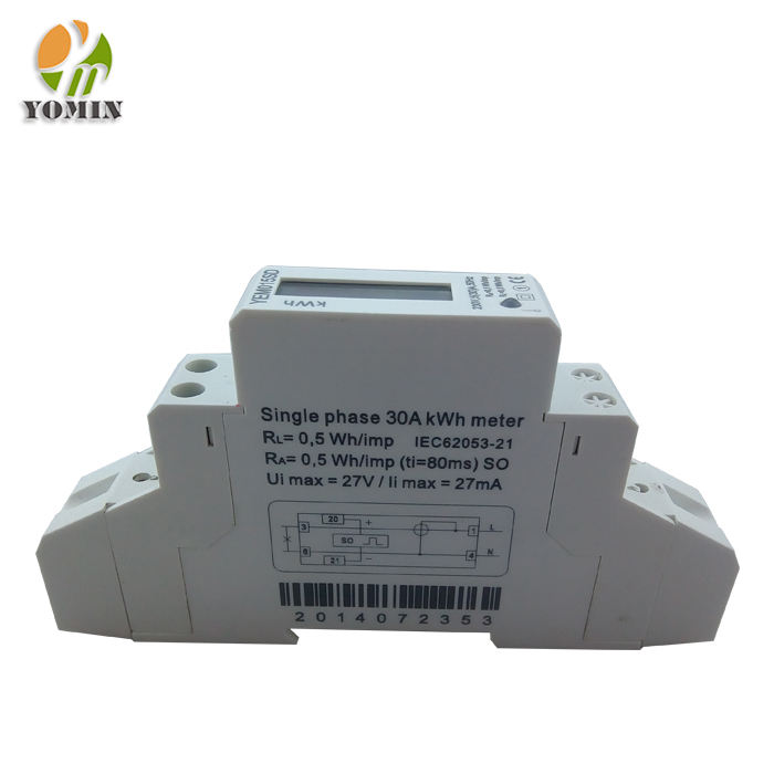 Power Monitoring Single Phase AC Electricity Meter Materminal Two Wire Din Rail Active Watt Hour Meter Smart kwh Meter