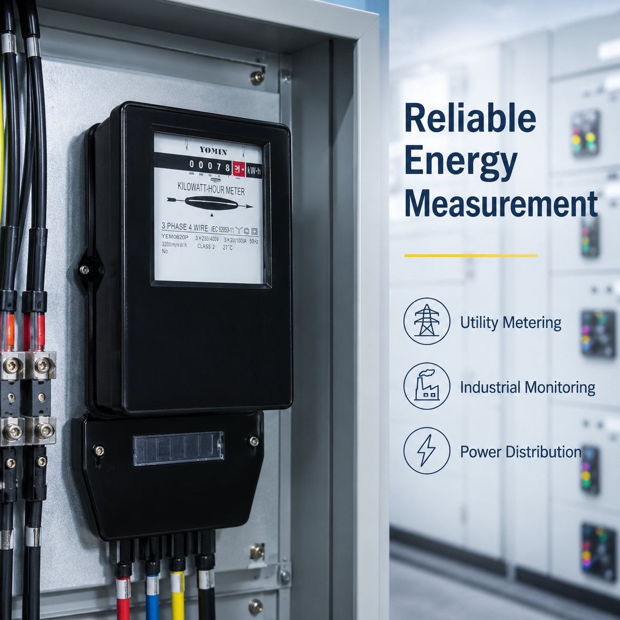Iraq Yemen Middle East Countries Use Type 3-Phase Three Phase Mechanical Induction Electromagnetic Electricity Energy Meter