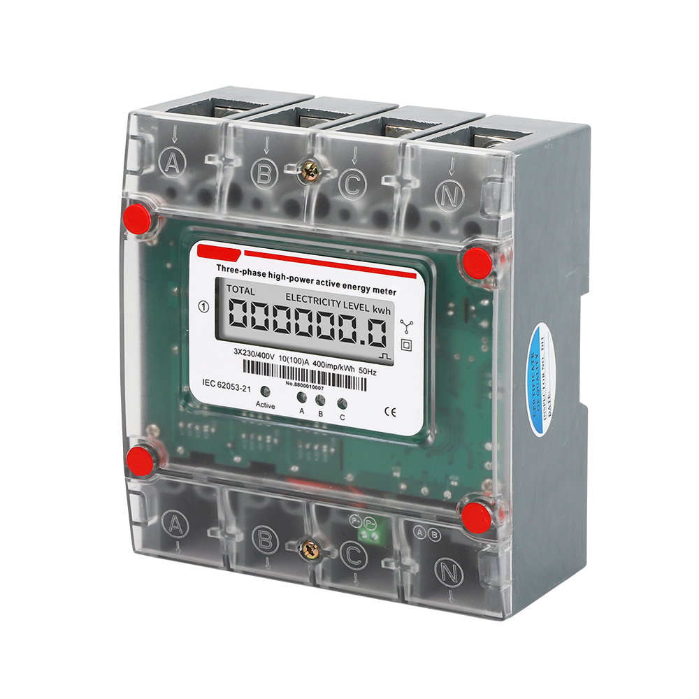 Big Power 100A Electronic Three-Phase High-Power Active Energy Meter No Transformer Required Pass-Through Meters