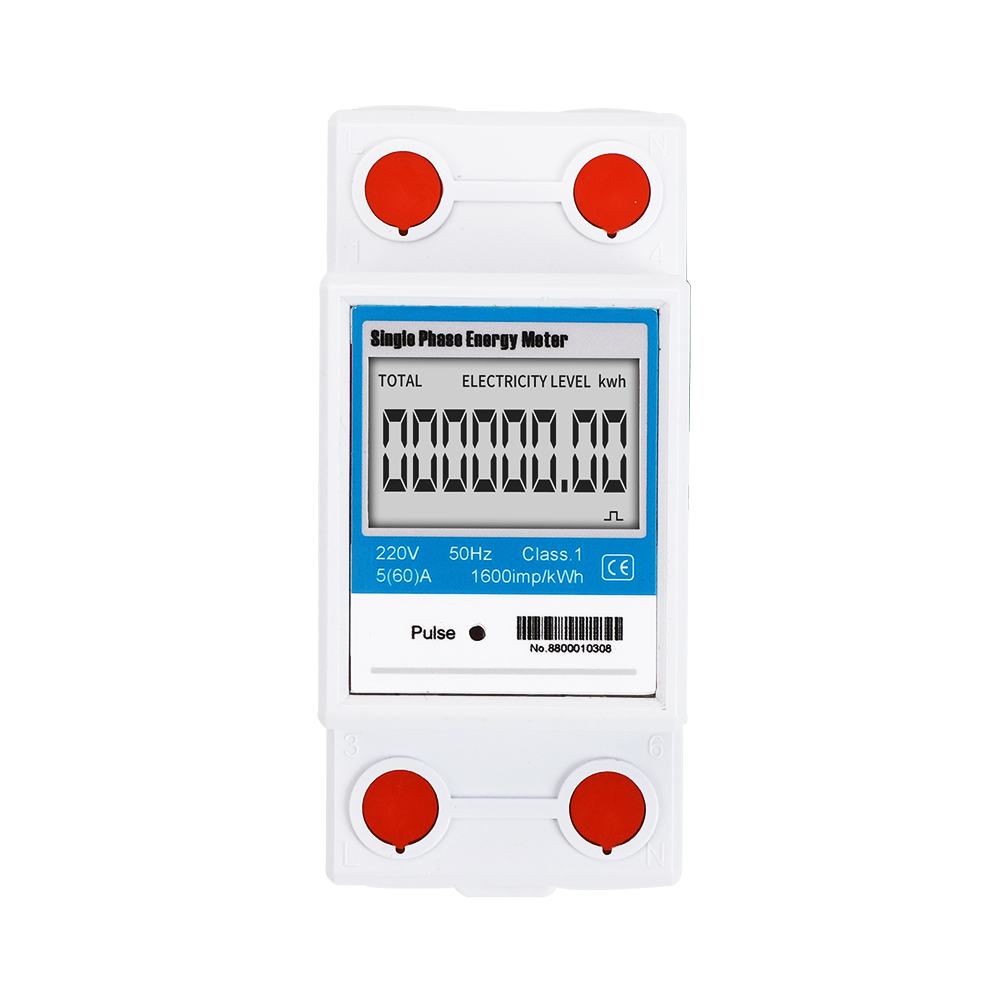 Single Phase Electric Din Rail Frequency Energy Meter Power Meter KWh Power Consumption Energy Meters