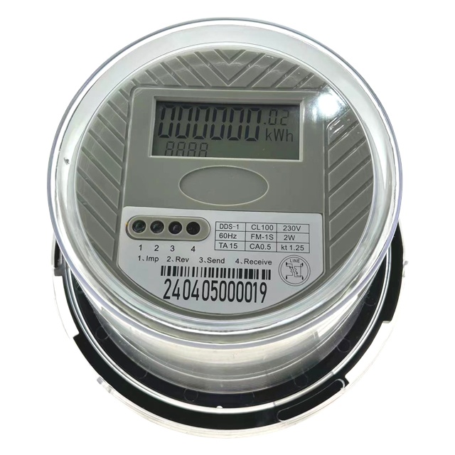 Single Phase Round Electronic Kilowatt-hour Digits Energy Meter Uses Large Integrated Circuits
