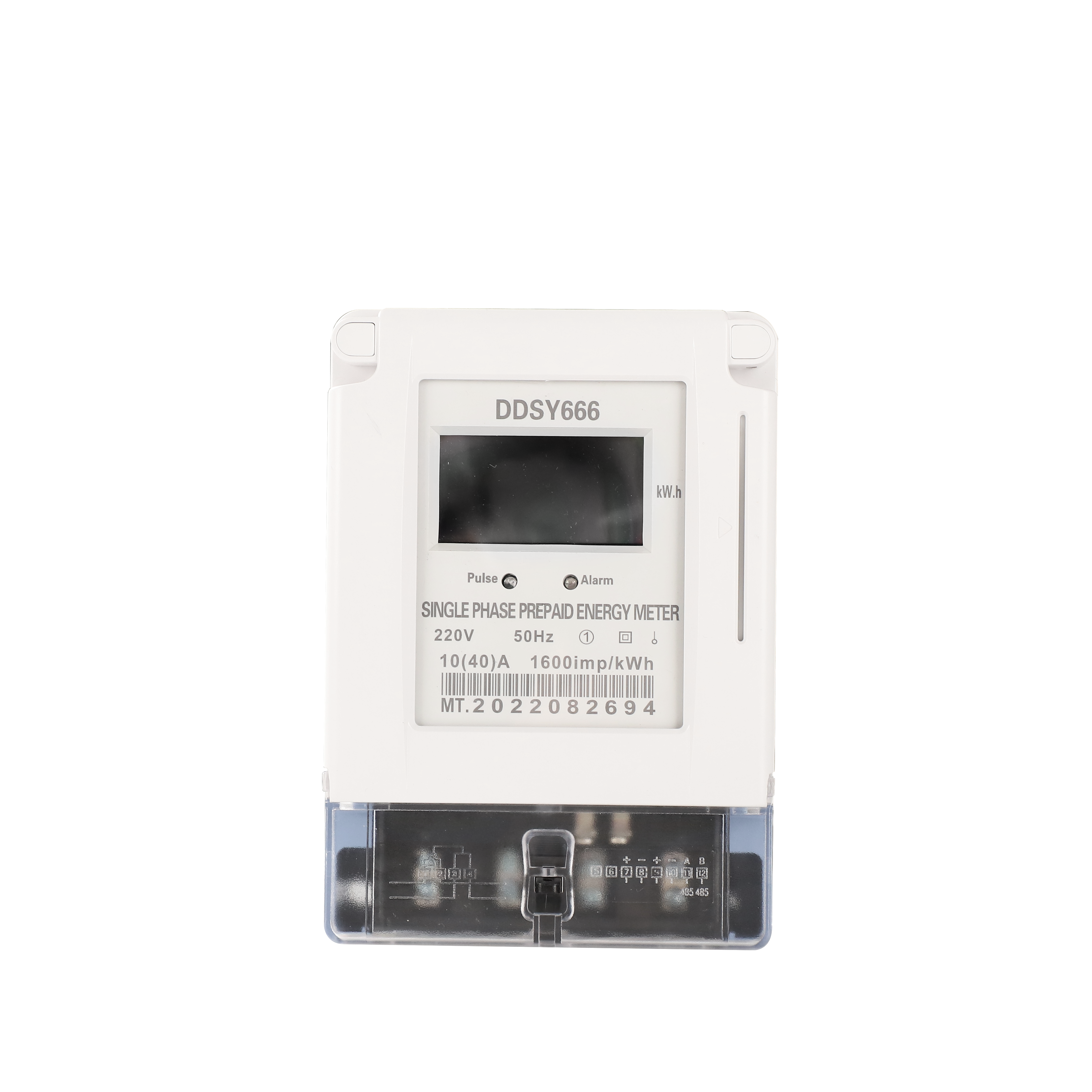 Single Phase 220V Electronic Prepayment Kwh Meter LCD Display Digital RS485 Communication IC Card Prepaid DIN Rail Energy Meters