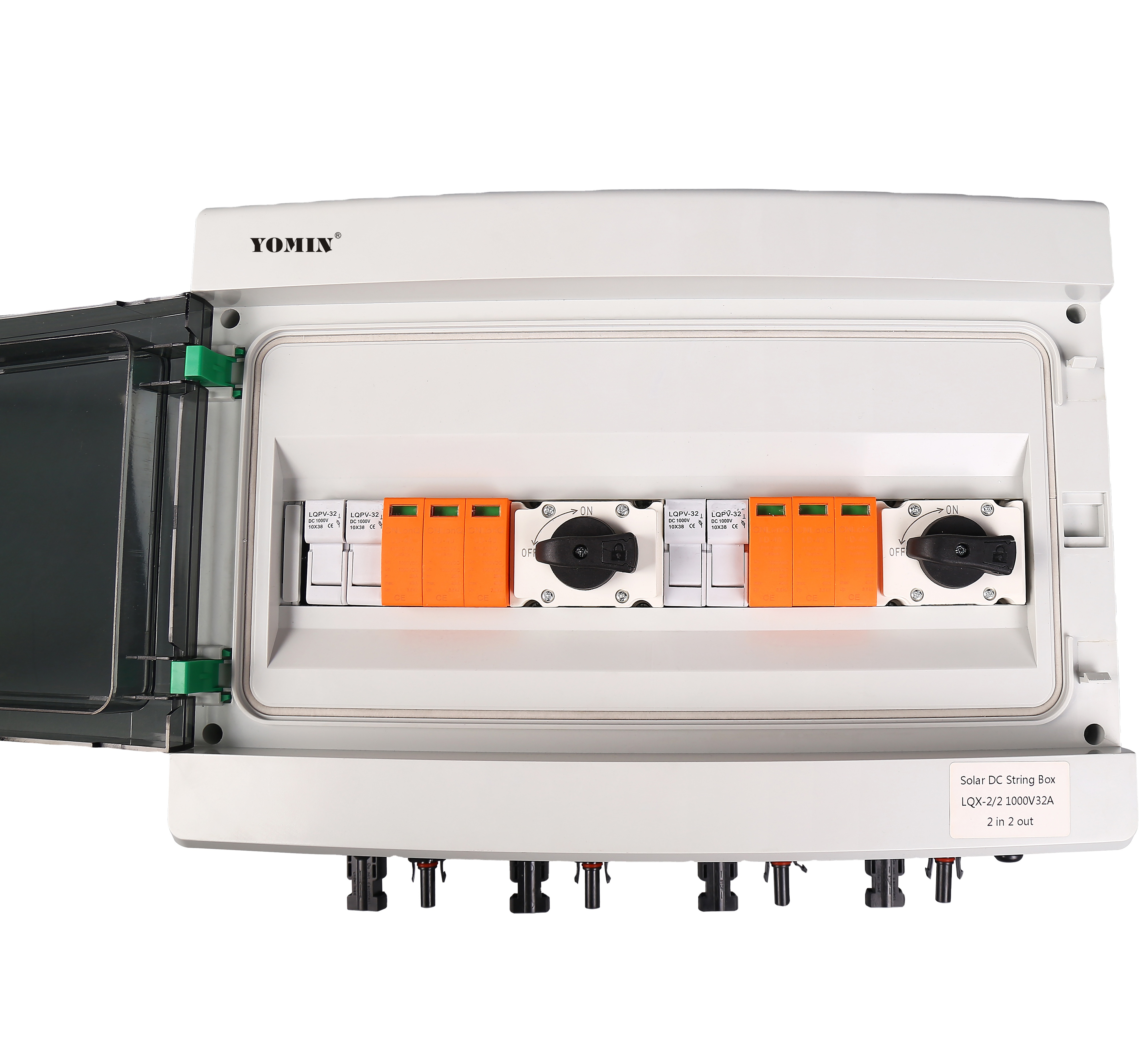 1000V DC Solar Panel Combiner Box Certified PV Combiner Box With 2 in and 2 Out Strings Solar Freezer Type
