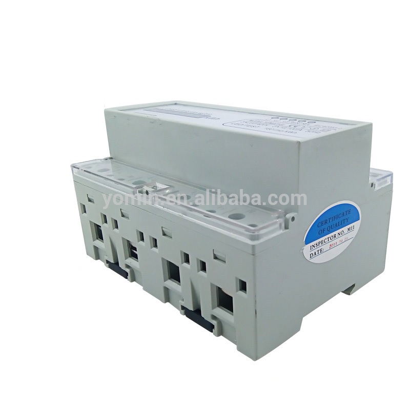 DIN RAIL THREE PHASE ANALOG ENERGY METER WITH PULSE OUTPUT