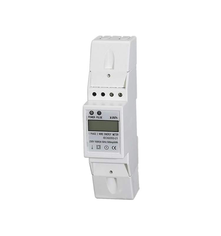 New Type Lcd Display and Pulse Output Active Electric Single Phase 2p Din Rail Digital Electricity Meter Energy Meter