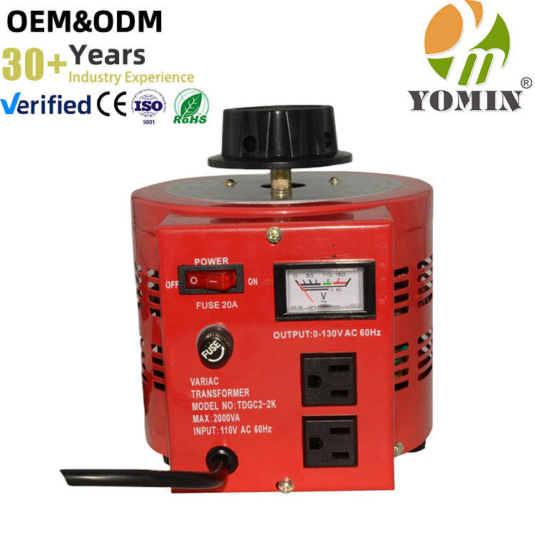 Manufacturer TDGC2 Single Phase AC 220V 250V Output Variable Single-phase Variac Variable Transformer Voltage Regulators