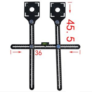 Ruler Full Metal Angle Measuring Tool Aluminum Alloy Multi Functional Ruler Template Tool