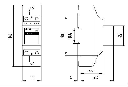 High Accuracy Active Electric Single Phase 2P Din Rail Digital Energy Meter Power Monitoring Energy Meters
