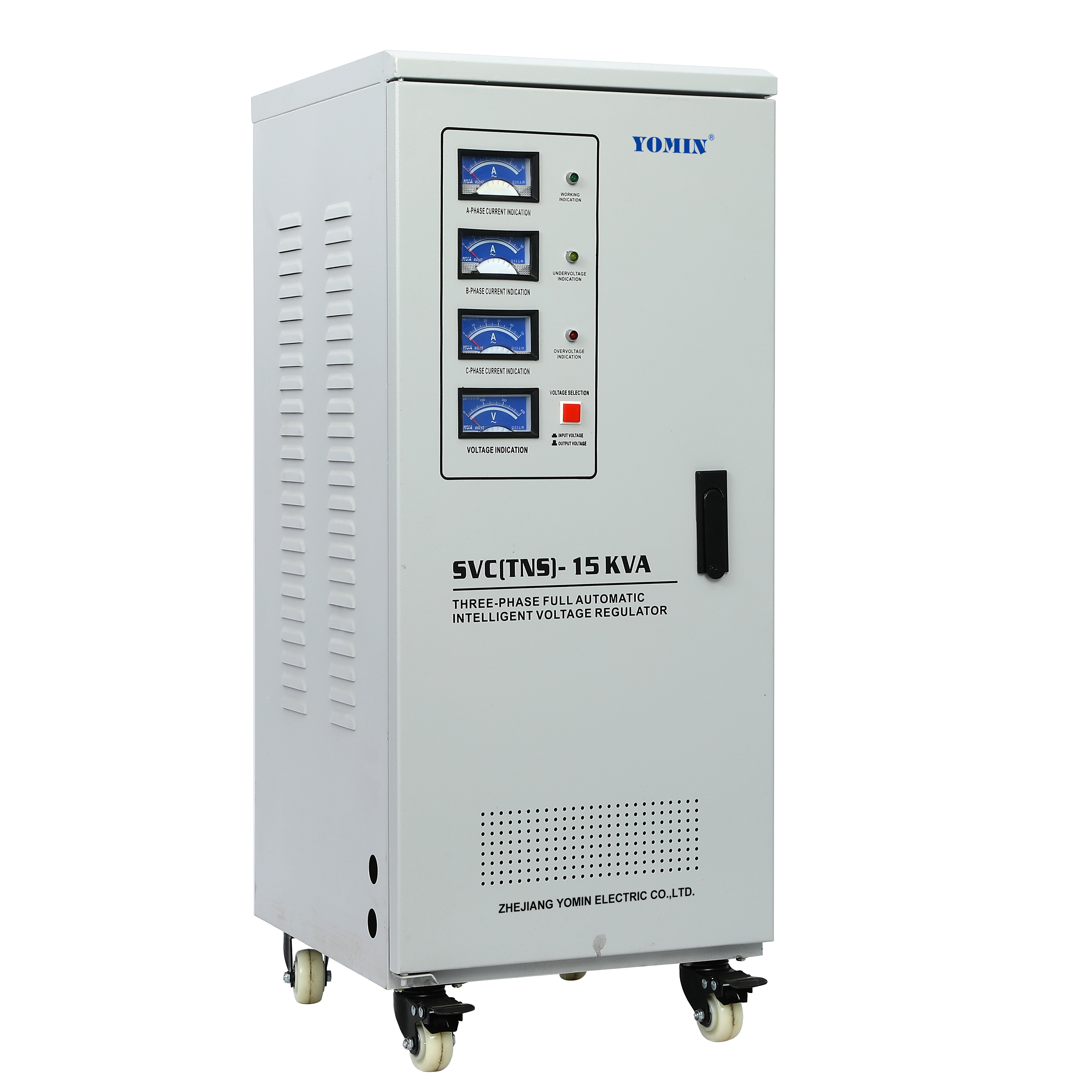 4SVC TNS Series Home Use Fully Automatic Electric AVR Three Phase Voltage Stabilizers LED Display DC AC Current 50Hz Frequency