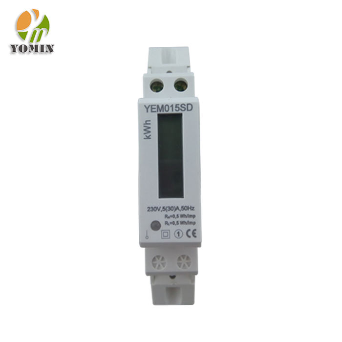 Factory Compact DIN Mount Energy Monitor Single Phase Electronic Din Rail Energy Meter LCD Display Kilowatt kWh Energy Meter